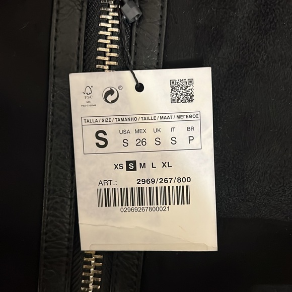 ZARA LONG FAUX SUEDE COAT JACKET size S - Picture 14 of 16